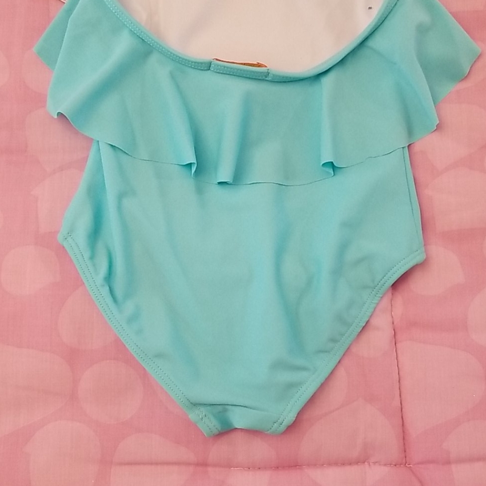 NWT Kate Mack Aqua Halter 1 Piece Swimsuit Size 3T - Picture 9 of 12